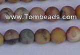 CVJ12 15.5 inches 8mm round matte venus jasper beads wholesale