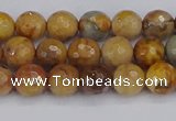 CVJ22 15.5 inches 6mm faceted round venus jasper beads wholesale