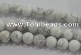 CWB201 15.5 inches 6mm round natural white howlite beads wholesale