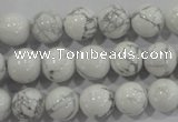 CWB203 15.5 inches 10mm round natural white howlite beads wholesale