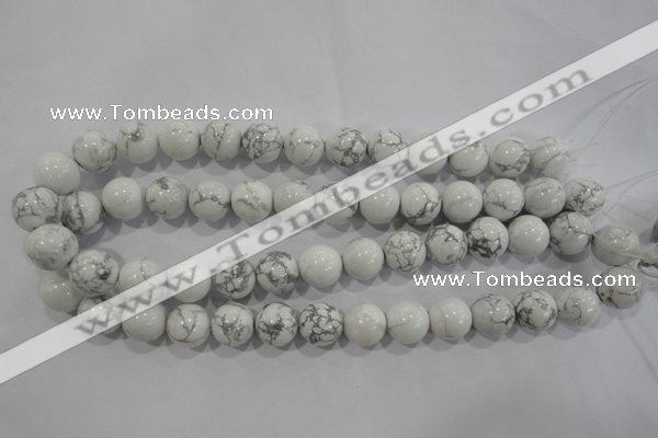 CWB205 15.5 inches 14mm round natural white howlite beads wholesale