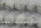 CWB206 15.5 inches 16mm round natural white howlite beads wholesale