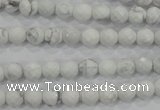 CWB211 15.5 inches 6mm faceted round natural white howlite beads