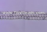 CWB220 15.5 inches 4mm round matte white howlite beads