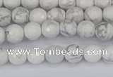 CWB231 15.5 inches 6mm faceted round white howlite beads