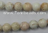 CWB314 15.5 inches 12mm round natural howlite turquoise beads