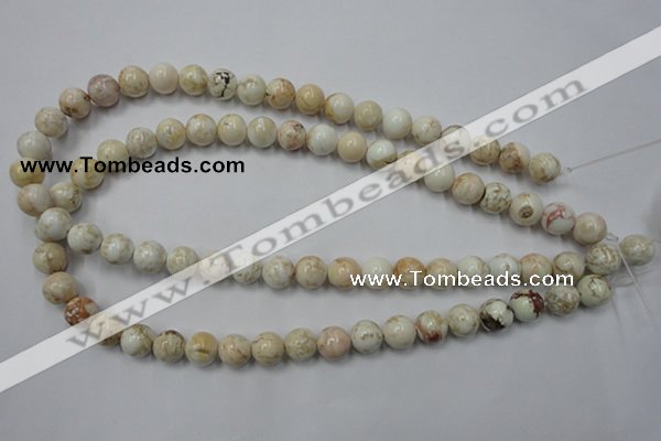 CWB314 15.5 inches 12mm round natural howlite turquoise beads