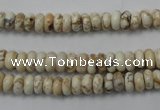 CWB320 15.5 inches 3*6mm rondelle natural howlite turquoise beads