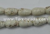 CWB331 15.5 inches 8*14mm teardrop howlite turquoise beads