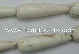 CWB332 15.5 inches 10*35mm teardrop howlite turquoise beads