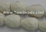 CWB338 15.5 inches 15*22mm faceted teardrop howlite turquoise beads