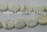 CWB352 15.5 inches 10*14mm oval howlite turquoise beads wholesale