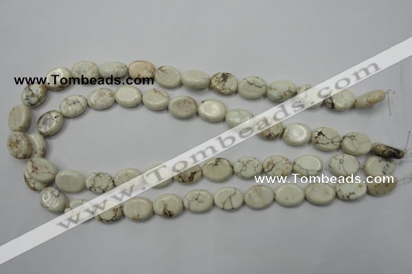 CWB353 15.5 inches 12*16mm oval howlite turquoise beads wholesale