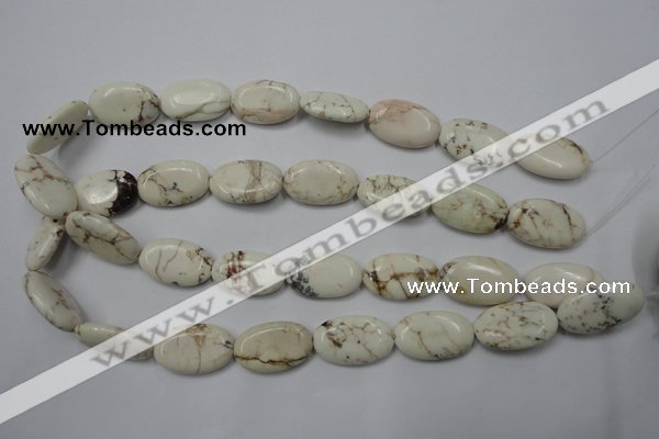 CWB355 15.5 inches 16*25mm oval howlite turquoise beads wholesale