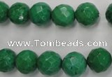 CWB403 15.5 inches 10mm faceted round howlite turquoise beads