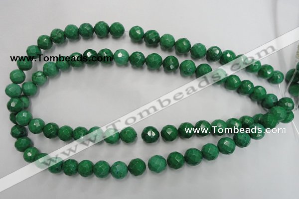 CWB403 15.5 inches 10mm faceted round howlite turquoise beads