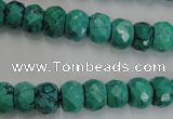 CWB446 15.5 inches 7*10mm faceted rondelle howlite turquoise beads