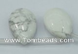 CWB54 20*30mm top-drilled teardrop natural white howlite gemstone beads