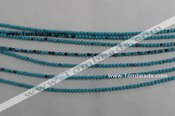 CWB550 15.5 inches 2mm round howlite turquoise beads wholesale