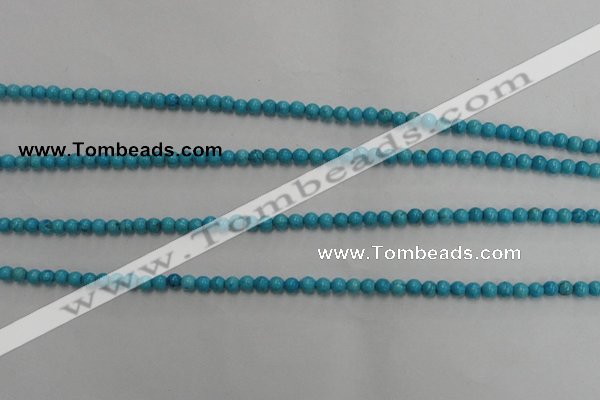 CWB552 15.5 inches 4mm round howlite turquoise beads wholesale