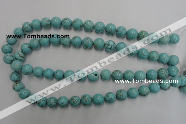 CWB558 15.5 inches 12mm round howlite turquoise beads wholesale