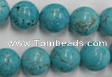 CWB559 15.5 inches 14mm round howlite turquoise beads wholesale