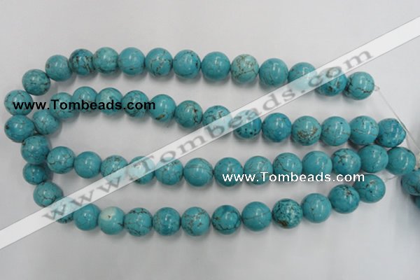 CWB559 15.5 inches 14mm round howlite turquoise beads wholesale