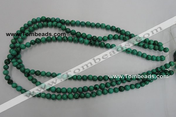 CWB565 15.5 inches 6mm round howlite turquoise beads wholesale