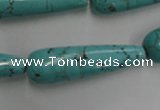 CWB679 15.5 inches 10*38mm teardrop howlite turquoise beads wholesale