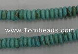 CWB684 15.5 inches 3*8mm rondelle howlite turquoise beads wholesale