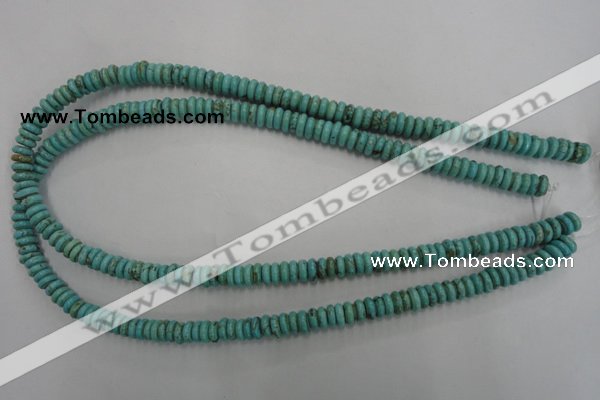 CWB684 15.5 inches 3*8mm rondelle howlite turquoise beads wholesale