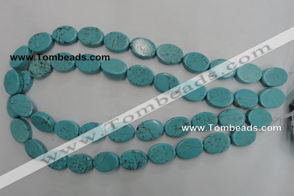 CWB734 15.5 inches 13*18mm oval howlite turquoise beads wholesale