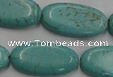 CWB737 15.5 inches 15*30mm oval howlite turquoise beads wholesale