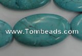 CWB738 15.5 inches 20*36mm oval howlite turquoise beads wholesale