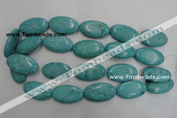 CWB738 15.5 inches 20*36mm oval howlite turquoise beads wholesale