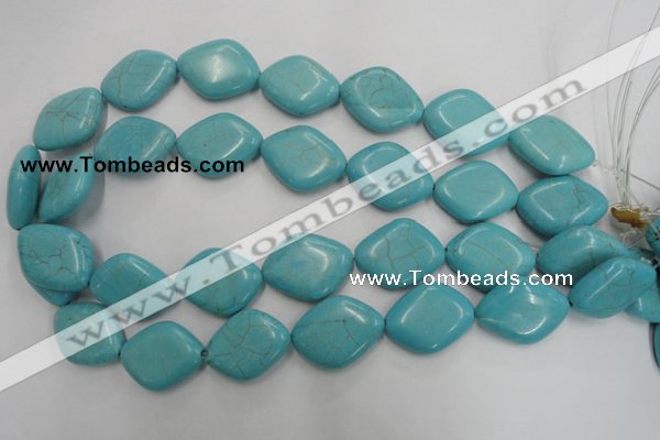 CWB745 15.5 inches 20*26mm diamond howlite turquoise beads wholesale