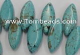 CWB755 Top-drilled 10*24mm marquise howlite turquoise beads wholesale