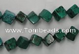 CWB760 15.5 inches 6*6mm cube howlite turquoise beads wholesale