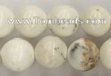 CWB802 15.5 inches 8mm round white howlite turquoise beads