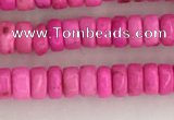 CWB822 15.5 inches 2*4mm tyre howlite turquoise beads wholesale
