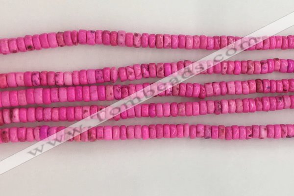 CWB822 15.5 inches 2*4mm tyre howlite turquoise beads wholesale