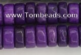 CWB834 15.5 inches 3*6mm tyre howlite turquoise beads wholesale