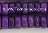 CWB834 15.5 inches 3*6mm tyre howlite turquoise beads wholesale