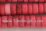 CWB838 15.5 inches 3*6mm tyre howlite turquoise beads wholesale