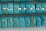 CWB840 15.5 inches 3*6mm tyre howlite turquoise beads wholesale