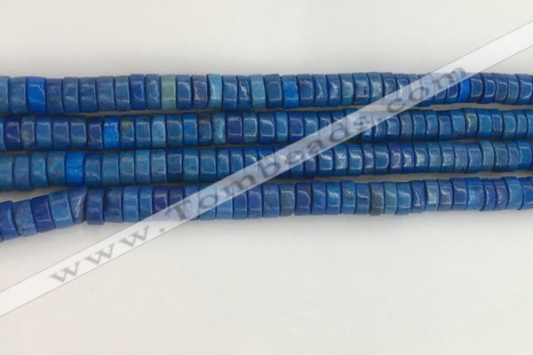 CWB841 15.5 inches 3*6mm tyre howlite turquoise beads wholesale