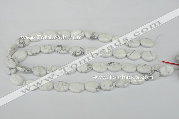 CWB85 15.5 inches 13*18mm oval natural white howlite beads