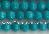 CWB850 15.5 inches 4mm round howlite turquoise beads wholesale