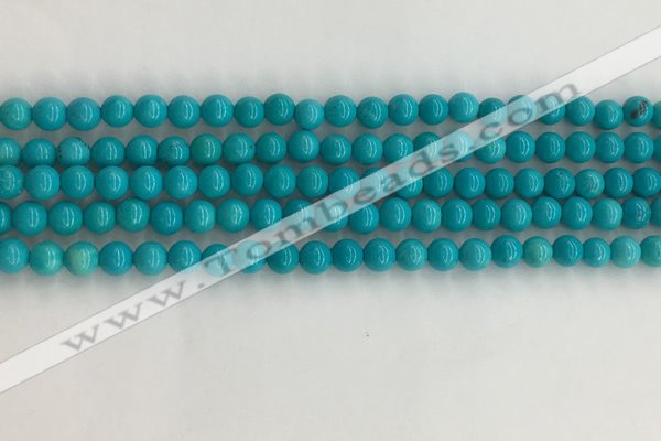 CWB850 15.5 inches 4mm round howlite turquoise beads wholesale