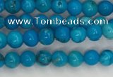 CWB856 15.5 inches 3mm round howlite turquoise beads wholesale